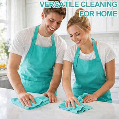 Nuenen Car Microfiber Clean Cloths, Teal Blue, 16 x 16 Inch, 60 Pcs - color: Teal Blue, size: 16 x 16 inches