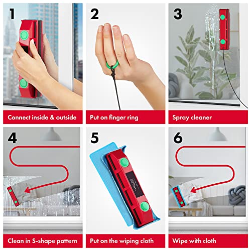 Tyroler Magnetic Window Cleaner Tool Fits Windows 0.8"-1.1" | The Glider D3 - size: Double-Glaze Fit 0.8"-1.1"