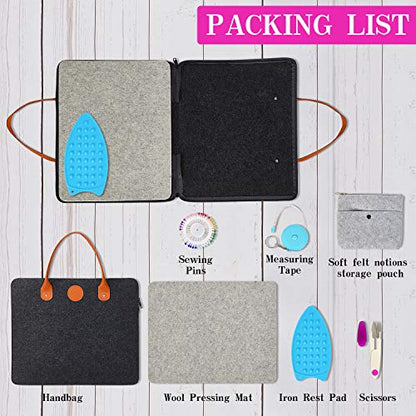 Wool Pressing Mat, 100% New Zealand Wool, 17" x 13.5" Ironing Mat - size: 17" x 13.5" with Carrying Case