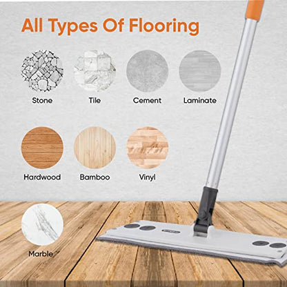 Superio Microfiber Mop Pads, Refill for Miracle Mop, Replacement Head With Velcro, 16 Inch Refill for Flat, Spray Mop Set - Grey - size: Mopping Pad
