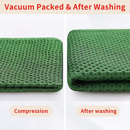 Homaxy 100% Cotton Waffle Weave Kitchen Dish Cloths 8-Pack, Grass Green - color: Grass Green, size: 12 X 12 - 8 Pack
