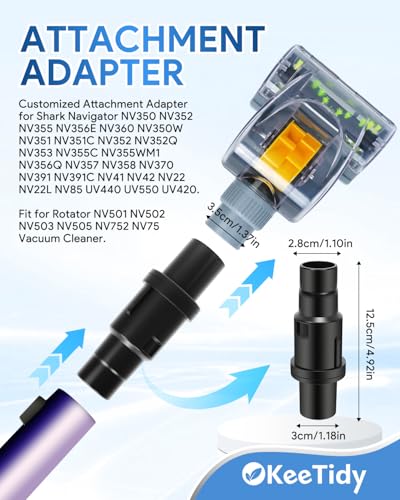 Upgraded Pet Hair Power Brush Attachment for Shark Navigator NV350 NV351 - color: 1 brush head + 1 adapter