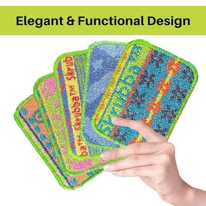 Wet-it! Skrubba 6-Pack Reusable Dish Scrubbers – Non-Scratch Scouring Pads for Kitchen & Household – Eco-Friendly, Dishwasher Safe Scrub Sponges for Dishes, Pots & Pans (Vogue) - size: 6-Pack