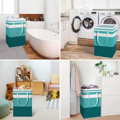 HomeHacks 2 Pack Large Laundry Baskets, Laundry Hampers Bags (Green 88Lx2) - color: Green, size: 88L