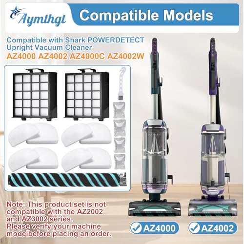 12 Pack AZ4002 Roller and Filter Replacement Set for Shark AZ4000