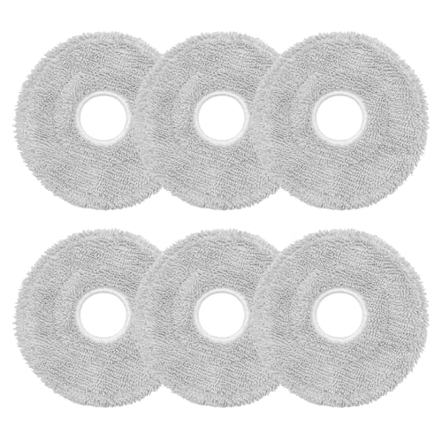 6Pcs P10 Pro/ P50 Pro Mop Pads Replacement for Mova V50 Ultra/P50 Pro Ultra/P10 Ultra/P10 Pro Ultra Robot Vacuum Cleaner - Washable Microfiber Reusable Mopping Cloths