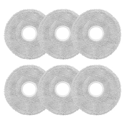 6Pcs P10 Pro/ P50 Pro Mop Pads Replacement for Mova V50 Ultra/P50 Pro Ultra/P10 Ultra/P10 Pro Ultra Robot Vacuum Cleaner - Washable Microfiber Reusable Mopping Cloths