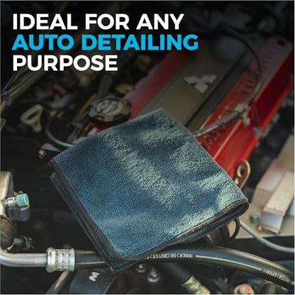 The Rag Company - All-Purpose Microfiber Terry Cleaning Towels - Commercial Grade, Highly Absorbent, Lint-Free, Streak-Free, Kitchens, Bathrooms, Offices, 300gsm, 14in x 14in, Green (12-Pack) - color: Green, size: 14in x 14in