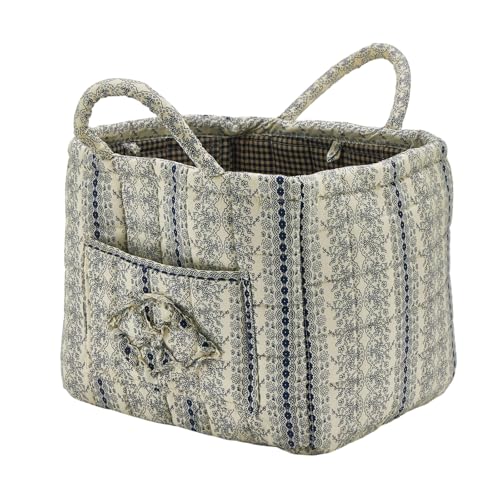 Boho Fabric Storage Basket, Large Capacity Laundry Basket, 12.2'' x 10.23'' x 10.23'' Collapsible Laundry Hamper with Easy Carry Handles (B Multi-Color 4, L) - color: B Multi-Color 4