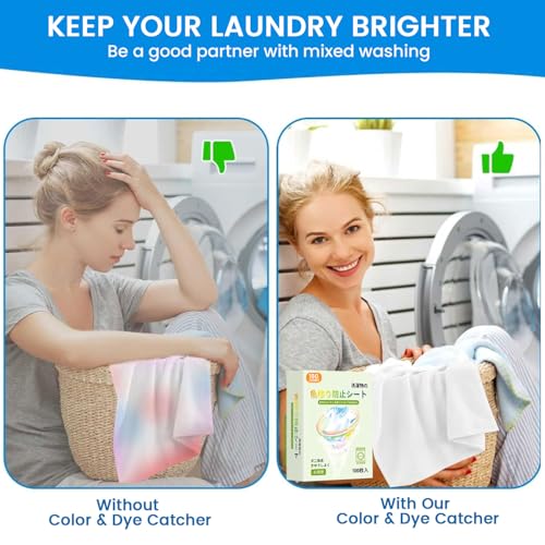 120 Count Laundry Color Catcher Sheets for Washing Machine, Anti-Color Bleeding Dye Trapping Sheets for Mixed Washing, Hypoallergenic & Efficient