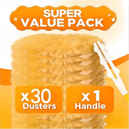 30 Count Heavy Duty Duster Refills for Swiffer, Multisurface 360° Dusters