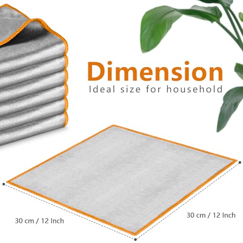 Airlab Glass Polishing Streak Free Miracle Cleaning Cloth, Sliver-Orange - color: Sliver-orange