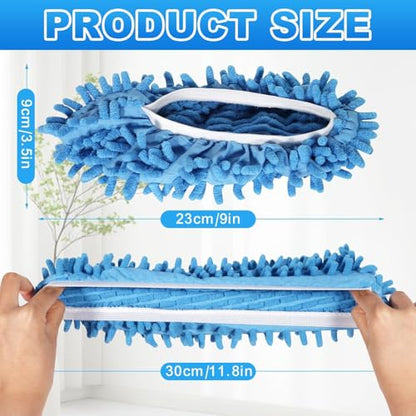 Mop Slippers 5 Pairs (10 Pieces) Reusable Microfiber Mop Shoes