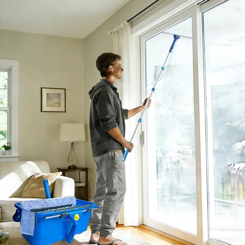 78" Window Cleaning Squeegee Kit with 3-Gallon Bucket
