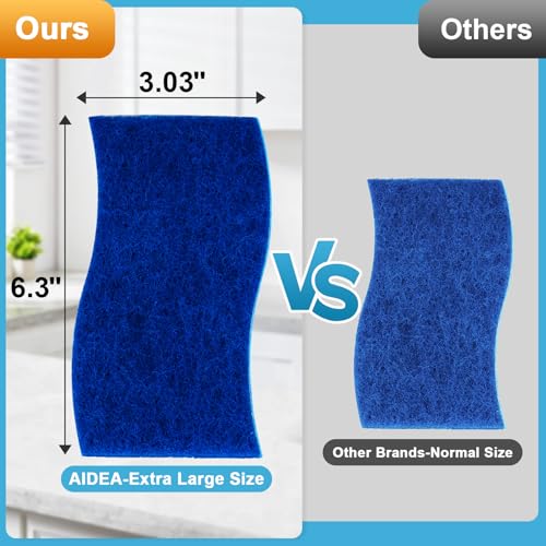 AIDEA XL Sponges Kitchen 6Count, Non-Scratch Scrub Sponges for Dishes - color: Blue-extra Large