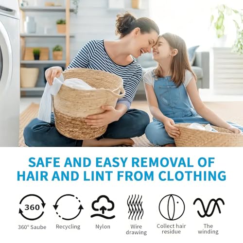 Pet Hair Remover for Laundry - 12PCS Reusable Dog & Cat Hair Catcher Balls for Washing Machine - Pet Fur Remover for Clothes, Bedding & Blankets - Safe on Fabric, Won’t Damage Laundry