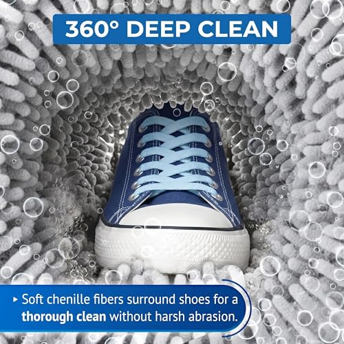 Shoe Washing Machine Bag Laundry Shoe Bag for Washer and Dryer, 2pc Reusable Shoe Cleaning Bag for Sneakers with Secure Locking Zipper