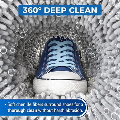 Shoe Washing Machine Bag Laundry Shoe Bag for Washer and Dryer, 2pc Reusable Shoe Cleaning Bag for Sneakers with Secure Locking Zipper