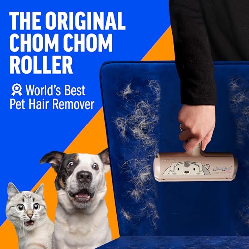 ChomChom Roller Pet Hair Remover – Original Size Reusable Lint Roller for Cat & Dog Hair on Furniture, Couch, Carpet, Car, Rugs & Bedding – Portable, Eco-Friendly (Dog) - color: Dog Pattern