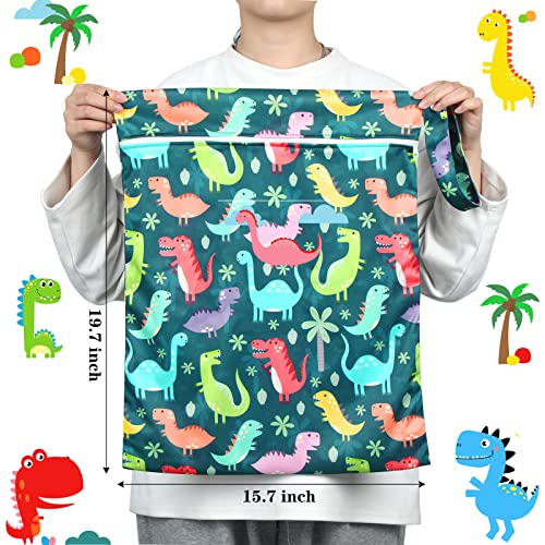 Shappy 2 Pack Wet Dry Bag Travel Laundry Waterproof,Dinosaur Style - style: Dinosaur Style