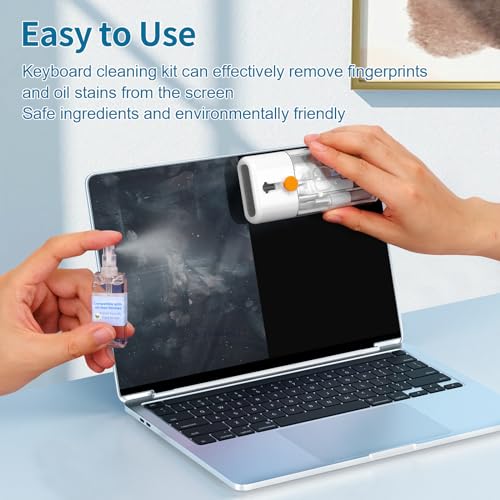 Keyboard Cleaner, Multi-Function Cleaning Kit for MacBook, Laptop, Computer - color: Bright White