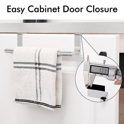 KES Over The Cabinet Door Towel Rack, 2 Pack, Polished Steel - color: Polished Steel