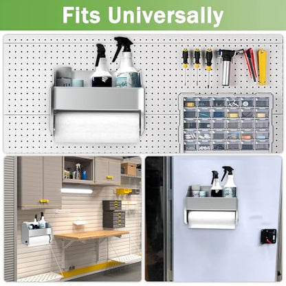 woiron Aluminum Hand Cleaning Station Organizer Bracket (Silver) - color: Silver
