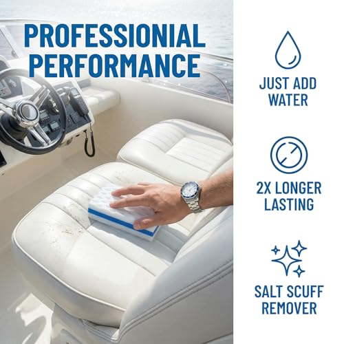 Boat Hull Cleaner Magic Eraser Sponge - Premium Marine Eraser for Scuffs Dirt Salt Grime, Boat Cleaning Accessories