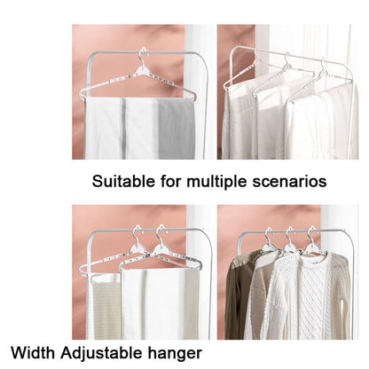 Foshine 4 Pack Extra Large Hangers Enlarge Adjustable Shoulder 16.5"-26" - color: Light Pink
