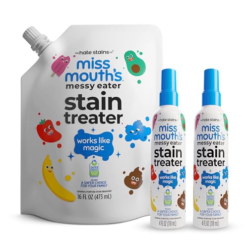 Miss Mouth's Messy Eater Stain Treater Kit, 2 Sprays & 16 Oz Refill - style: 2 Pack + Refill