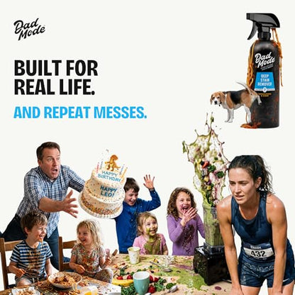 DadMode Deep Stain Remover + Scrub Brush – 7-Enzyme Laundry Spray, 16 oz - size: 16 Fl Oz (Pack of 1), style: Deep Stain Remover w/ Brush