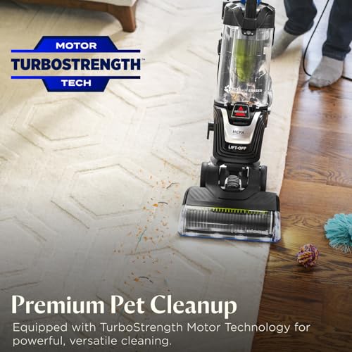 Bissell Pet Hair Eraser Turbo Lift-Off Vacuum, HEPA, 3774F