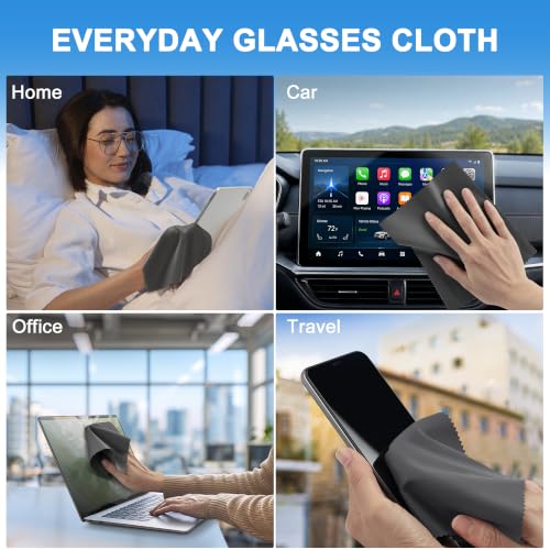 60 Pack Japanese-Style Premium Microfiber Glasses Cleaning Cloth Streak & Scratch-Free Lens Cleaning Cloth – Safe for Eyeglasses, Sunglasses, Glasses Cleaner, Lens Wipes, iPhone & Screens - size: 60 Pack