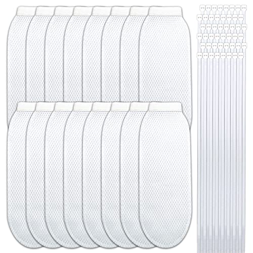 64 Pieces Washing Machine Lint Traps and Cable Ties Set 16 Nylon Mesh Lint Trap for Washing Machine Discharge Hoses and 48 Cable Ties Fits Most Washing Machines - color: 16 Nylon Mesh Lint Trap