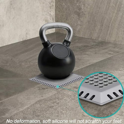 Aojuxix Shower Drain Hair Catcher/Drain Protector/Shower Drain Cover - color: Dark Gray, size: 6 inch