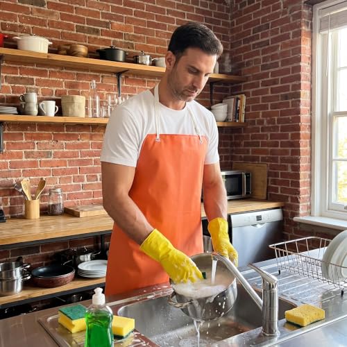 Nanxson Waterproof Apron Heavy Duty Industrial Work Apron - color: Orange