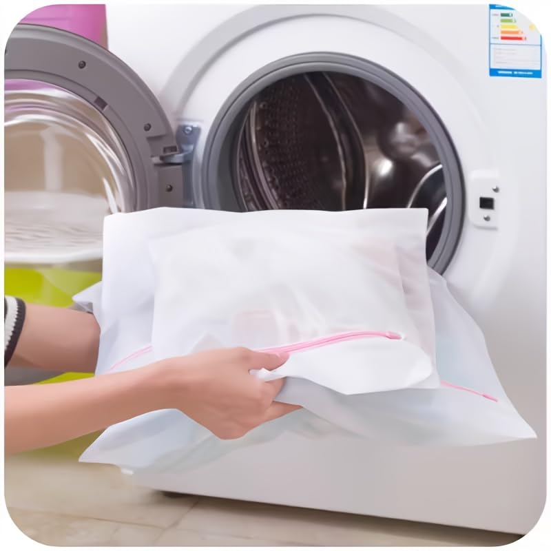 4Pcs Mesh Laundry Bags with Zipper, Durable Wash Bags for Delicates, Bras, Lingerie, Socks and Underwear, Protective Laundry Organizer Bags for Washing Machine and Travel Storage