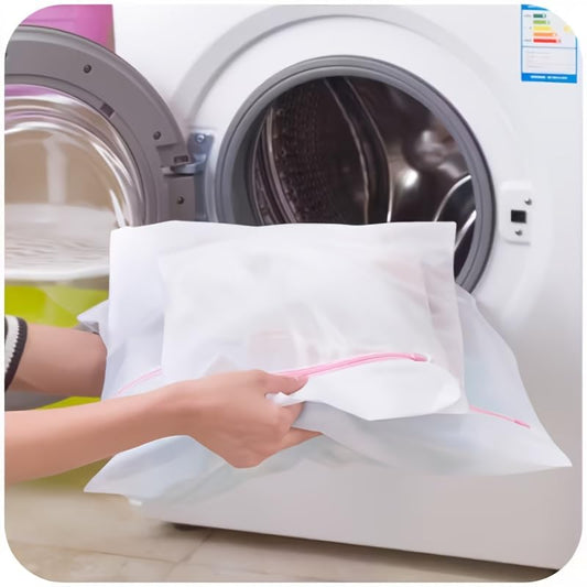 4Pcs Mesh Laundry Bags with Zipper, Durable Wash Bags for Delicates, Bras, Lingerie, Socks and Underwear, Protective Laundry Organizer Bags for Washing Machine and Travel Storage