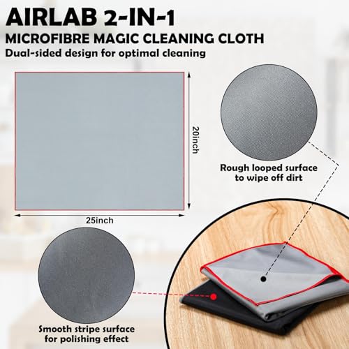 VitalCozy 6 Pcs Polishing Cloths for Wine Glass, Black, Gray - color: Black, Gray