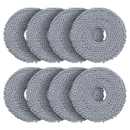 LOVECO 8 Pack Mop Pads Compatible with Roborock Qrevo Series Robot Vacuum