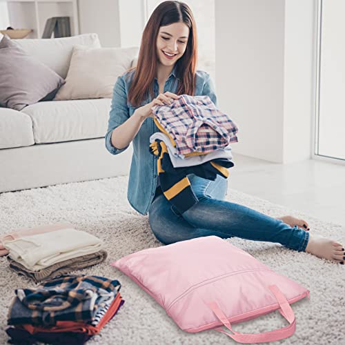 Oudain 2 Pcs Travel Laundry Bags Waterproof Dirty Clothes Bag, Pink - color: Pink