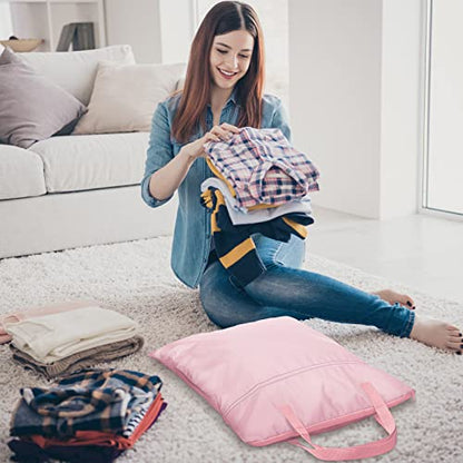 Oudain 2 Pcs Travel Laundry Bags Waterproof Dirty Clothes Bag, Pink, Gray - color: Pink, Gray