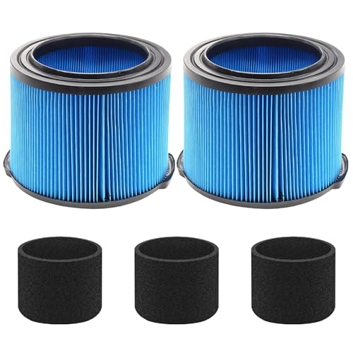 VF3500 Filter Replacement Kit for 3–4.5 Gallon Wet/Dry Shop Vacuums WD4050 WD3050 WD4080 WD4522 4000RV 4500RV WD4070 (2 Pack VF3500 Filters 3 Pack 26643 Foam Filter Sleeves) - size: 2 Pack VF3500 + 3 Pack 26643 Sleeves