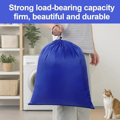 OTraki Medium Laundry Bag 20x24 Inch Drawstring Travel Laundry Bags Durable Dirty Clothes Organizer Machine Washable Delicates Lingerie Wash Bags Drying do not exceed 176℉ Blue - size: 20x24 inch