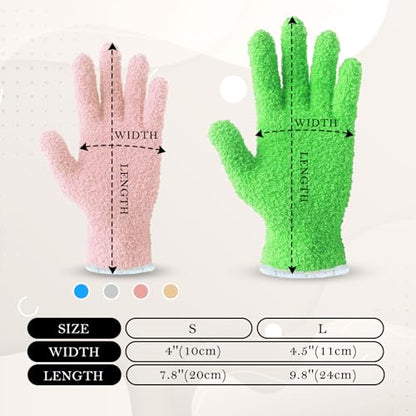 Evridwear Microfiber Dusting Gloves for Plants & Blinds - color: Pink, size: Small/Medium (Pack of 1)