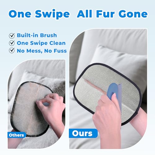 GRENTY 2 PCS Pet Hair Removal Glove for Dogs & Cats, Upgraded Five-Finger Electrostatic Pet Hair Remover, Pet Hair Removal Tool for Clothing, Carpets, Sofa Gaps, and Car Seat - color: 2PCS-Black