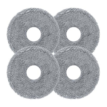 Roborock 4-Pack Replacement Mop Pads for Saros 20, Qrevo Edge 2, Saros 10R, Qrevo Edge 3 Pro, Qrevo 2 Pro, Qrevo CurvX, Saros Z70, Reusable Mop Pads for Hardwood Tile Marble Carpet - size: Mop Cloth-7