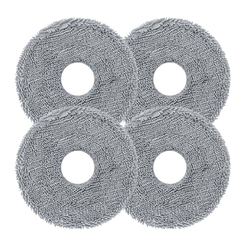 Roborock 4-Pack Replacement Mop Pads for Saros 20, Qrevo Edge 2, Saros 10R, Qrevo Edge 3 Pro, Qrevo 2 Pro, Qrevo CurvX, Saros Z70, Reusable Mop Pads for Hardwood Tile Marble Carpet - size: Mop Cloth-7