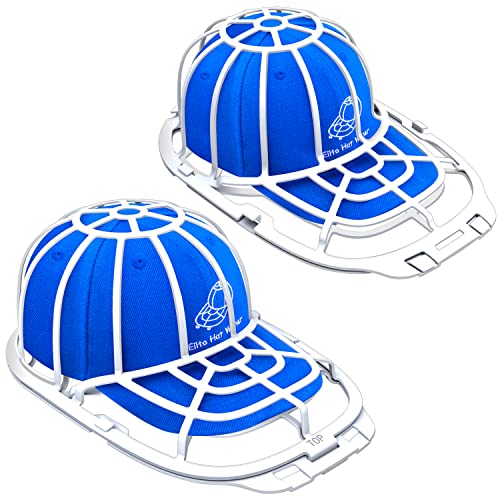 Eiito Hat Washer for Washing Machine, Hat Washer Cage - color: White 2 Pack-4Pcs