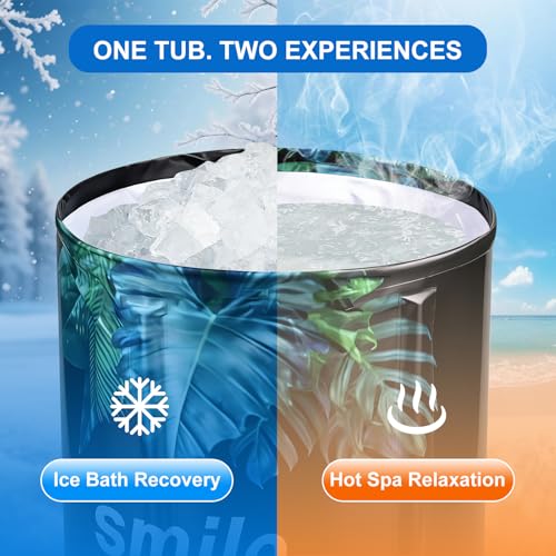 Portable Foldable Bathtub, Collapsible Adult Travel Bath Tub for Camping, Home & Spa, Space-Saving Storage, Durable PVC Material (Leaf, 27inch) - color: Leaf